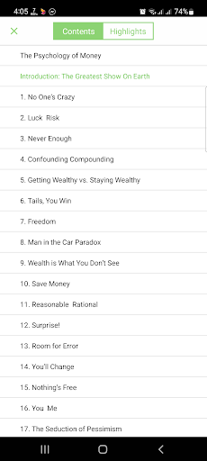 Android application The Psychology Of Money screenshort