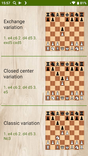 Screenshot of e4 c6 - playing white!