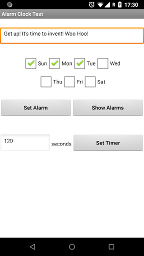 Alarm Extension Screen 2