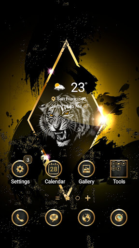 Android application 4K Wallpaper HD - Tiger Gold B screenshort