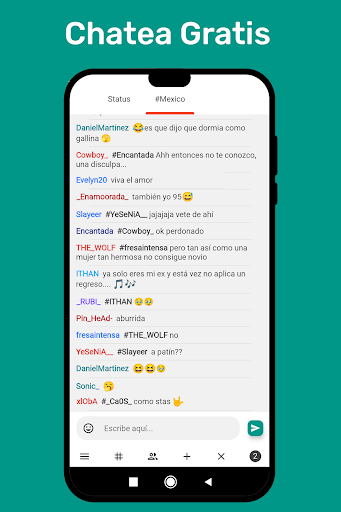 Android application Chat México screenshort