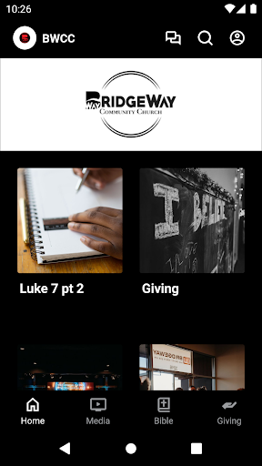 Android application BridgeWay Community Church-IL screenshort