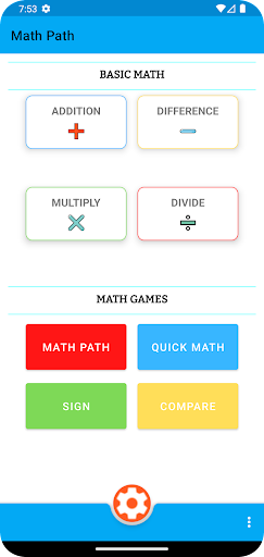 Android application Math Path - cool math games screenshort