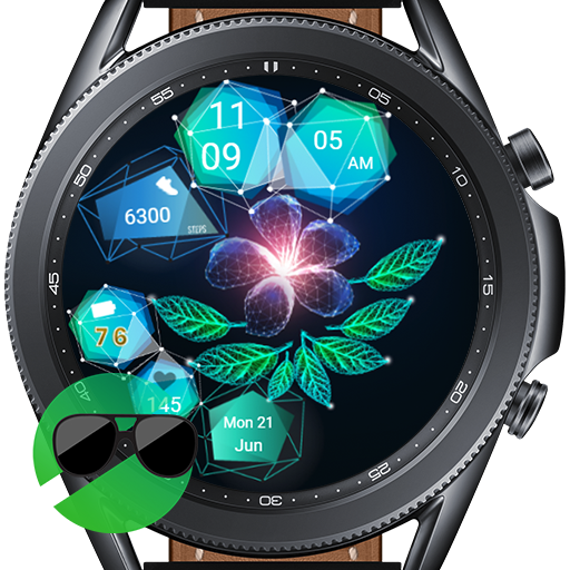 Futuristic Flower watch face Download on Windows