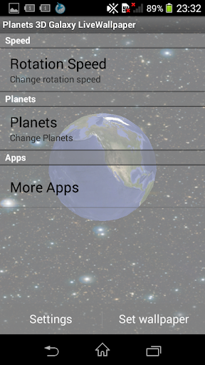 Planet Galaxy Live Wallpaper Screen 2