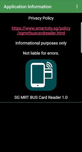Singapore MRT Bus Card Reader Screen 3