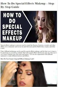 Как делать эффекты макияжа