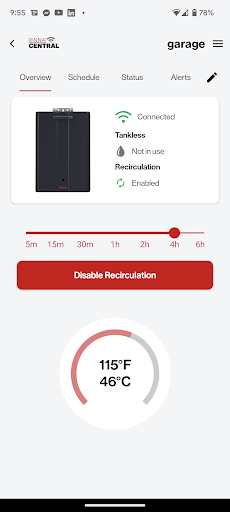 Android application Rinnai Central screenshort