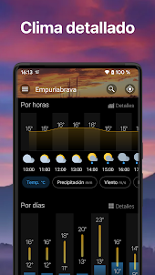 Tiempo y widget - Weawow