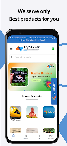 Android application Try Sticker: Stickers Shopping screenshort