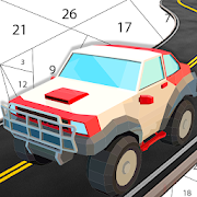 Cars Polygon Puzzle By Number