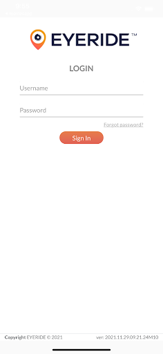 Android application Eyeride FMS screenshort
