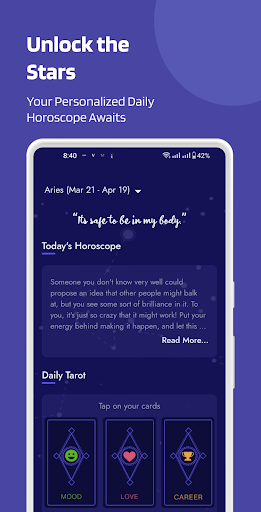 Android application Daily Horoscope Pro & Tarot screenshort
