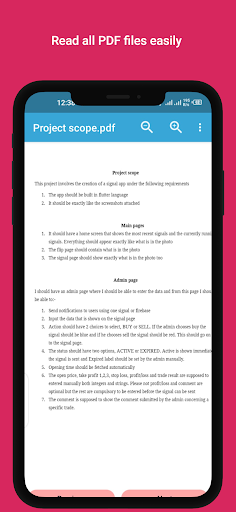 All document reader and Viewer Screen 3