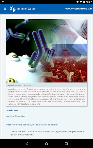Android application Immune System screenshort