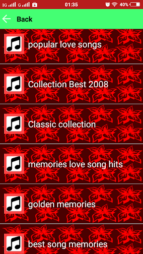 Android application Golden Memories pop 2008 screenshort