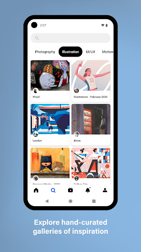 Screenshot of Behance - Creative Portfolios