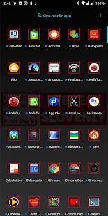 Screenshot di Oneplus S di Icon Pack quadrato rosso