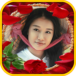 Icon image Rose flower frame photomontage