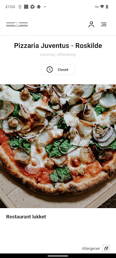 Android application Pizzaria J Roskilde screenshort