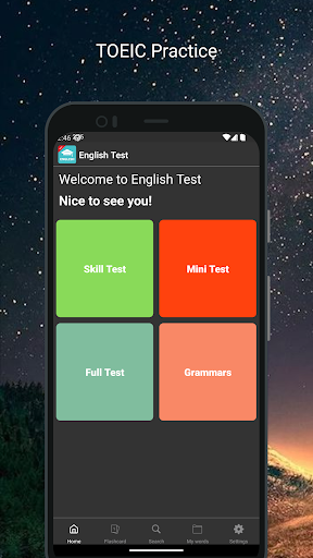 Android application English Test screenshort