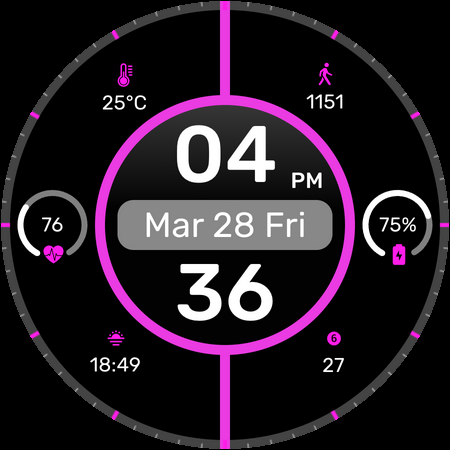 Clock Line Watch Face screenshot 8