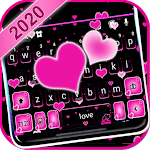 Love Pink Hearts Keyboard Background Apk