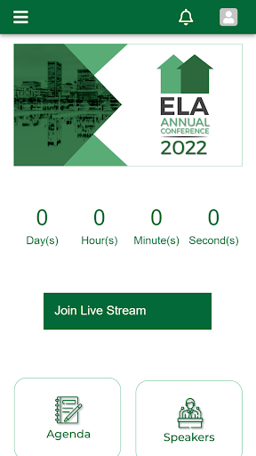 Android application ELA Annual Conference 2023 screenshort