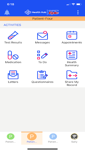 Health Hub Screen 2