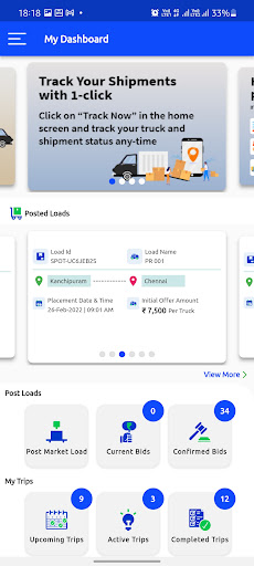 Android application Gro Shipper: Truck Booking screenshort
