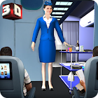Himmel Mädchen Flug Begleiter Virtuel Luft Hostess 3.4