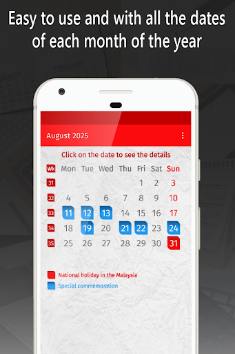 malaysia calendar 2025 Screenshot 2 - AppWisp.com