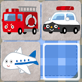 Vehicle slide puzzle icon