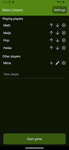 Mölkky score counter Screen 2