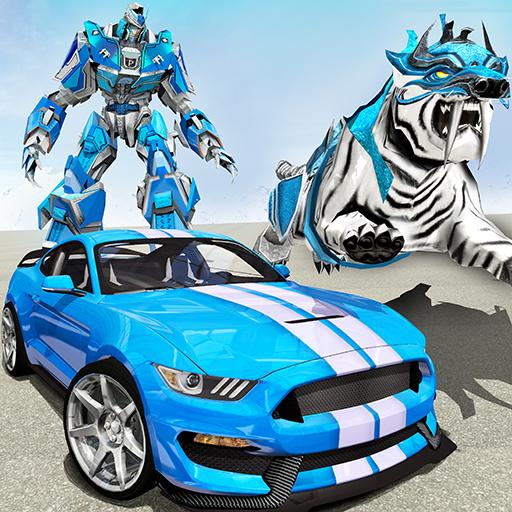 Transformación de automóvil de robot de tigre