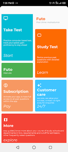 Android application FUTO Post UTME App - mahadumia screenshort