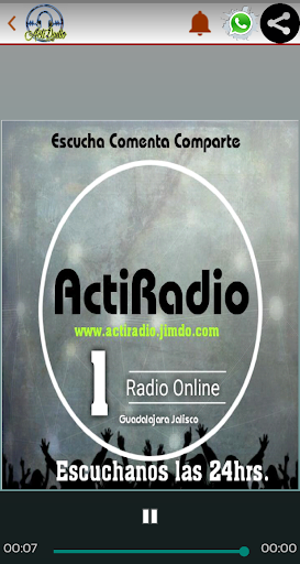 Android application ActiRadio screenshort