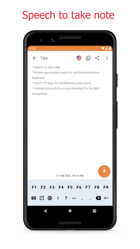 Android application SNotes: Speech To Text screenshort
