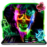 Colorful Flame Skull Theme
