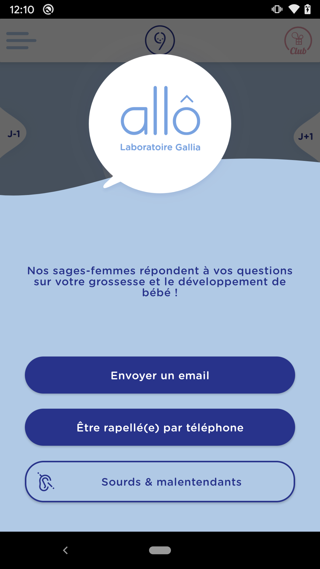 Android application 9mois&moi Conseils Grossesse Allaitement screenshort