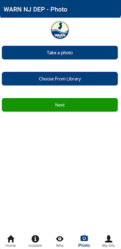 Screenshot of WARN NJDEP