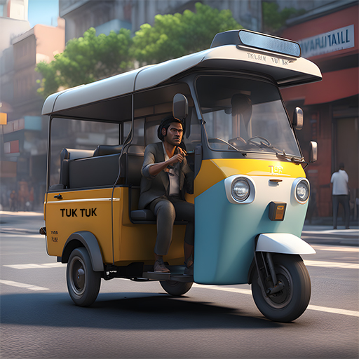 Tuk Tuk Auto Rickshaw 3D logo