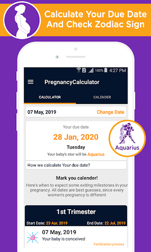 Pregnancy calculator duedate