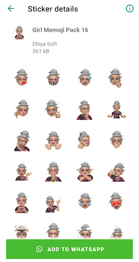 Girl Memoji for WA Screen 2