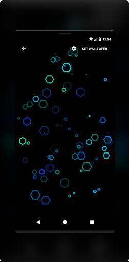 Hex AMOLED Neon Live Wallpaper Screen 2