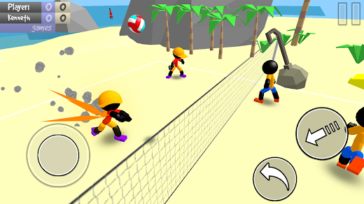 Android application Stickman Beach Volleyball screenshot