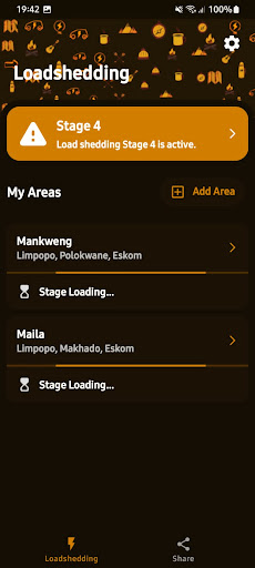Android application Loadshedding App - Eskom screenshort