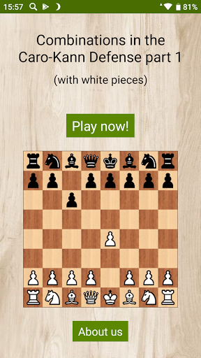 Screenshot of e4 c6 - playing white!