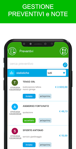 Android application Preventivi015 screenshort