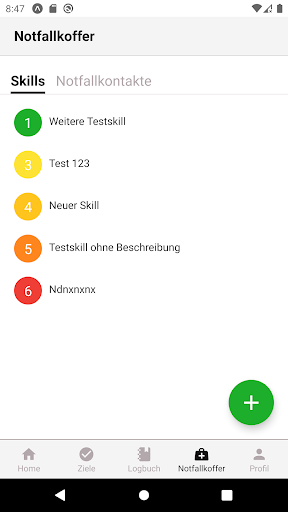 Android application Steps – Mein Weg zum Ziel screenshort